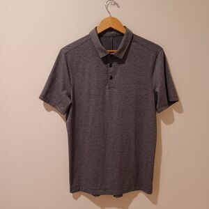 Lululemon Men’s Evolution Short-Sleeve Polo Shirt Gray Size S Preppy Active Golf